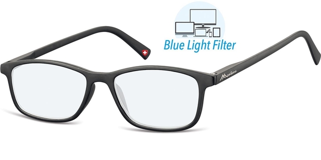 Leesbril  Montana +1.50 dpt blue light filter zwart