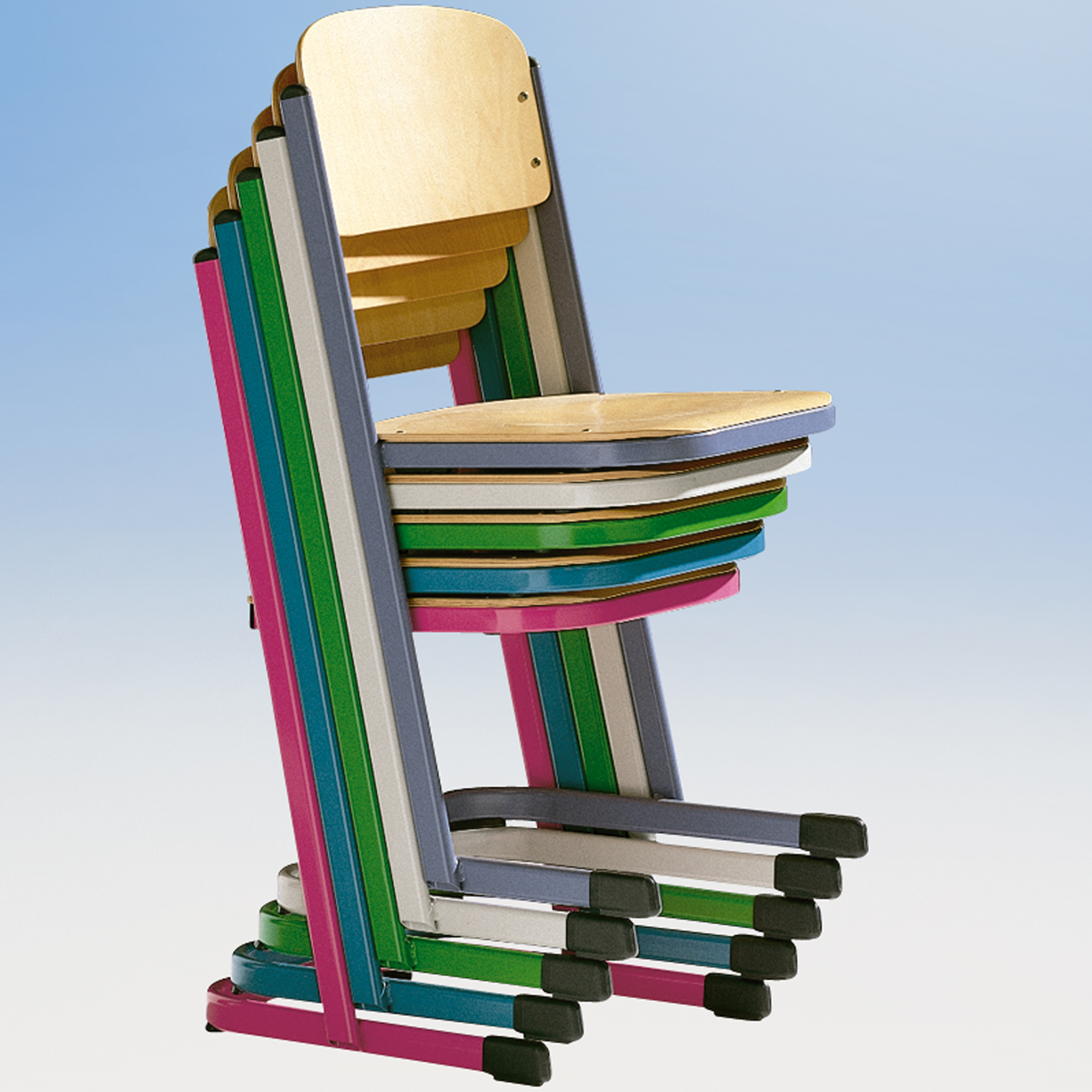 Studentenstoel ST 40 verhoogde stabiliteit dankzij U-frame