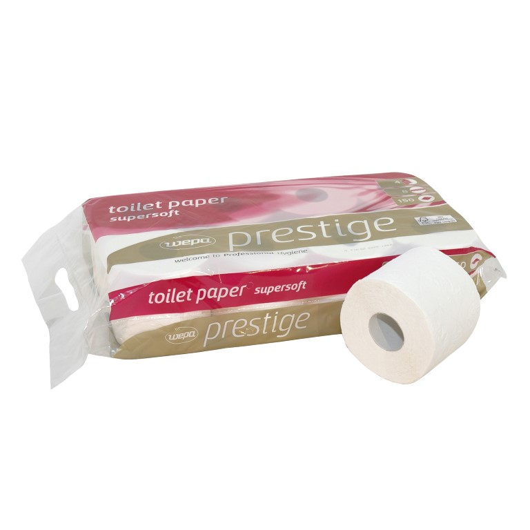 Toiletpapier Prestige Wit Cel 4lgs 150vel pak 72rol 9x8