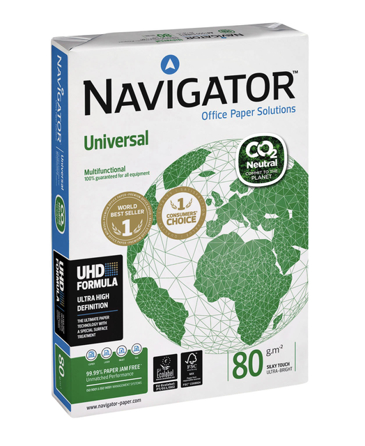 Kopieerpapier Navigator Universal CO2 A4 80gr wit 500vel