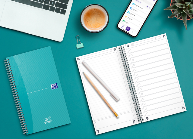 Task Manager Oxford 141x246 mm 115vel aqua