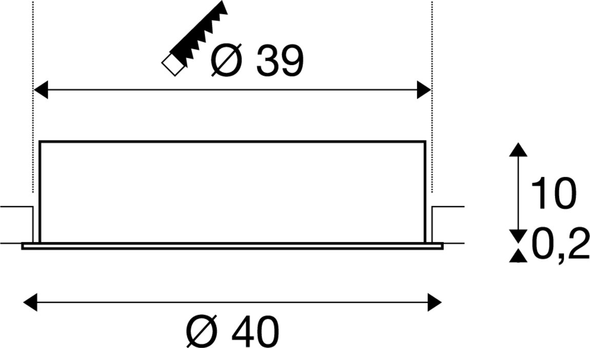 MEDO 40 frame wit 1xLED 3000/4000K