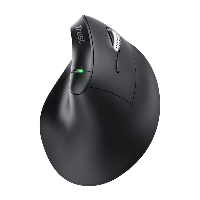 ergonomische muis, draadloze muis, tracciare sensor, optische sensor, zwarte muis