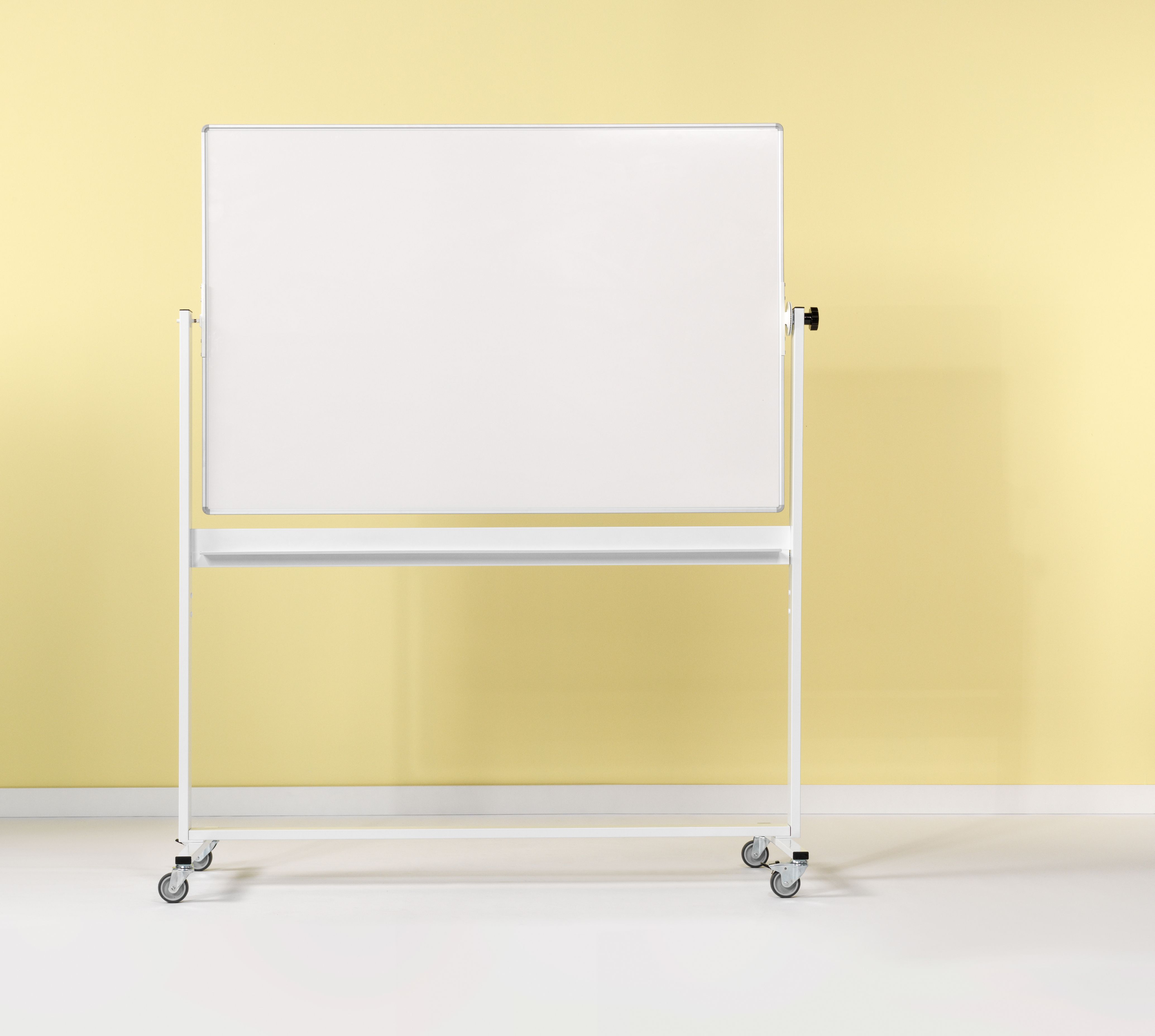 Kantelbord whiteboard, dubbelzijdig wit emaille - 100x200 cm