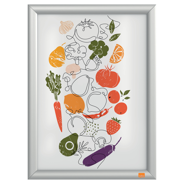 groente, fruit, illustratie, poster, kunst