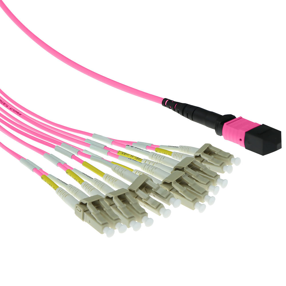 ACT 5 meter Multimode 50/125 OM4 fanout patchkabel 1 X MTP female - 6 X ...