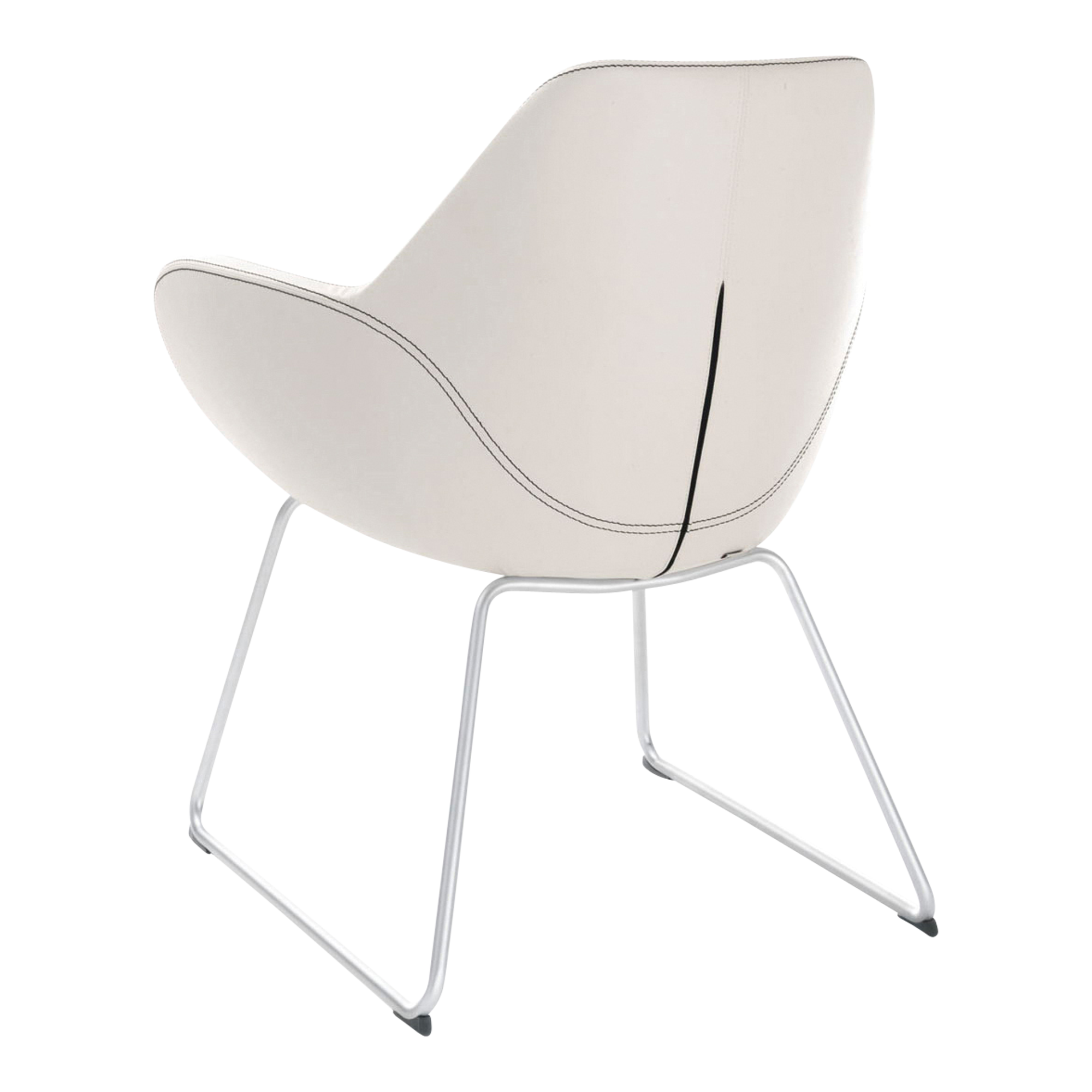 1-zits stoel Nele, met sledeonderstel - B/H/D: 67x85x62 cm, framekleur en bekleding selecteerbaar
