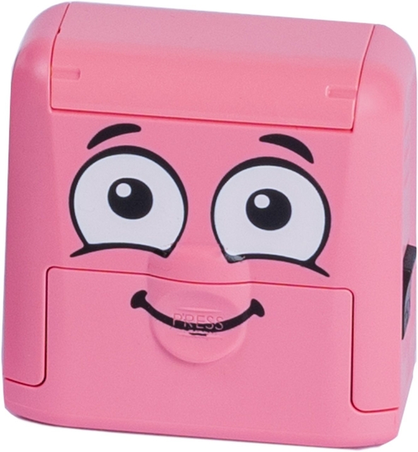 kindgemaakte-gezichtiger, puzzel-printer, pink-gadget, kinderspeelgoed, calculatie
