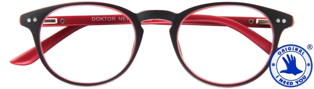 Leesbril I Need You +2.00 dpt Dokter New grijs-rood