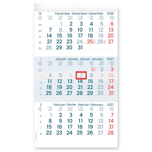 wall calendar, maandkalender, datum overzicht, datumschema, rode datum markering