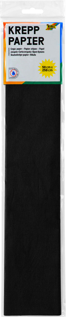 Crêpepapier Folia 250x50cm nr199 zwart