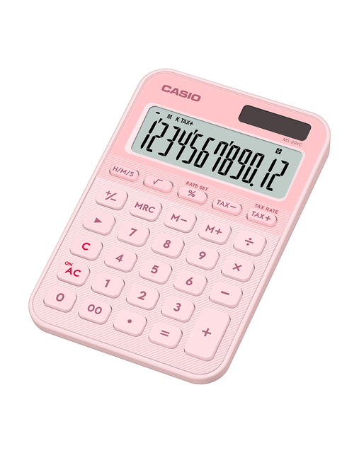 rekenmachine, calculator, pink, digitale display, knopjes