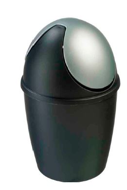 Tafelafvalbakje Tiglio Kunststof 15ltr Zwart_Zilver