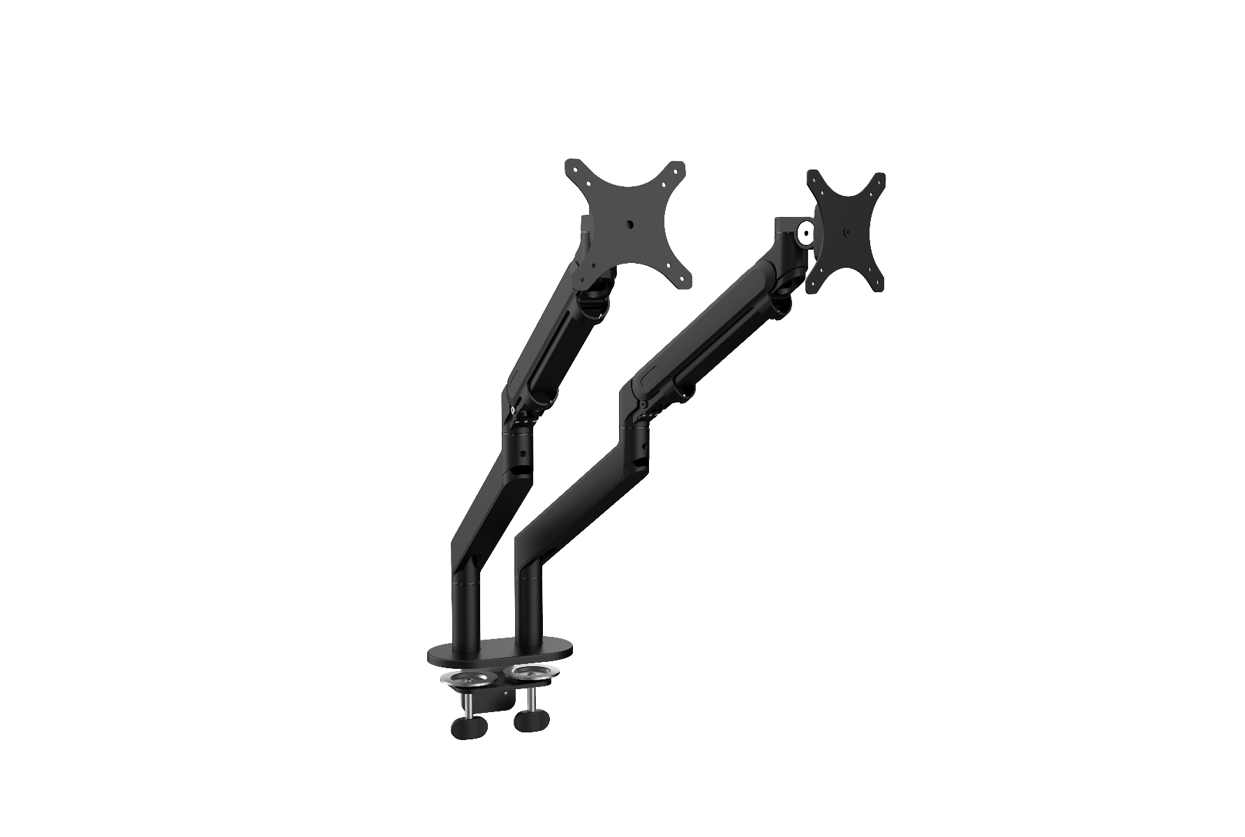 Ergo Monitor Arm Dubbel Zwart