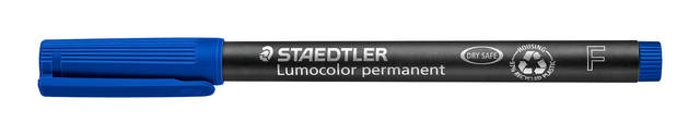 Viltstift Staedtler Lumocolor 318 permanent F blauw