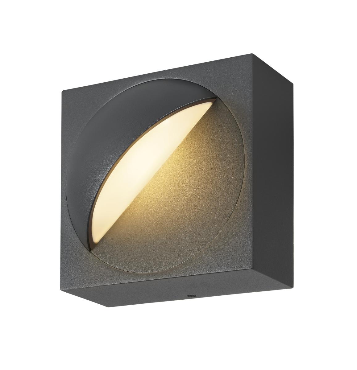 wandlamp, inbouwlamp, grijze lamp, metalen armatuur, gebruikt licht