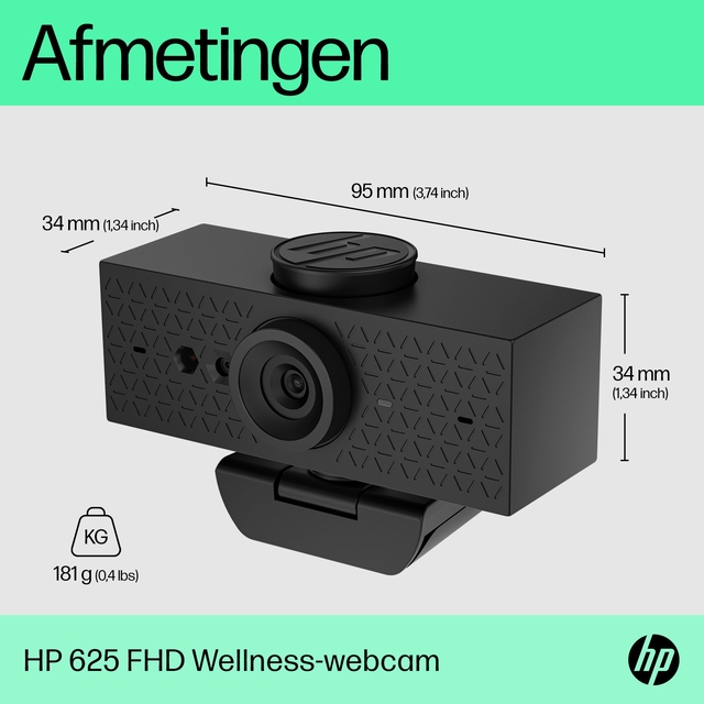 webcam, HD webcam, Face-forward camera, mounting clip, dimensions 95mm