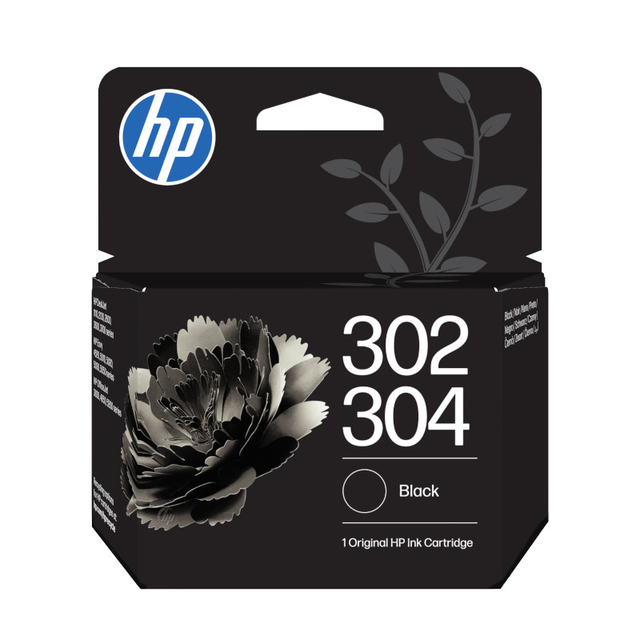 inktcartridge, HP, zwart, cartridge, 302/304