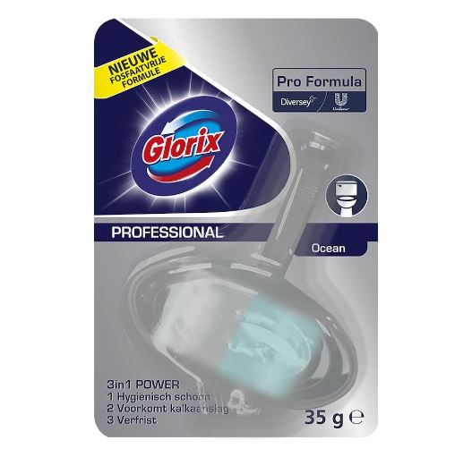 Glorix Pro Formula Toiletblok 3in1 Ocean 35gr doos 12 stuks
