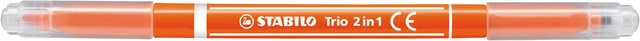 Viltstift STABILO Trio 2 in 1 assorti etui à 10 stuks