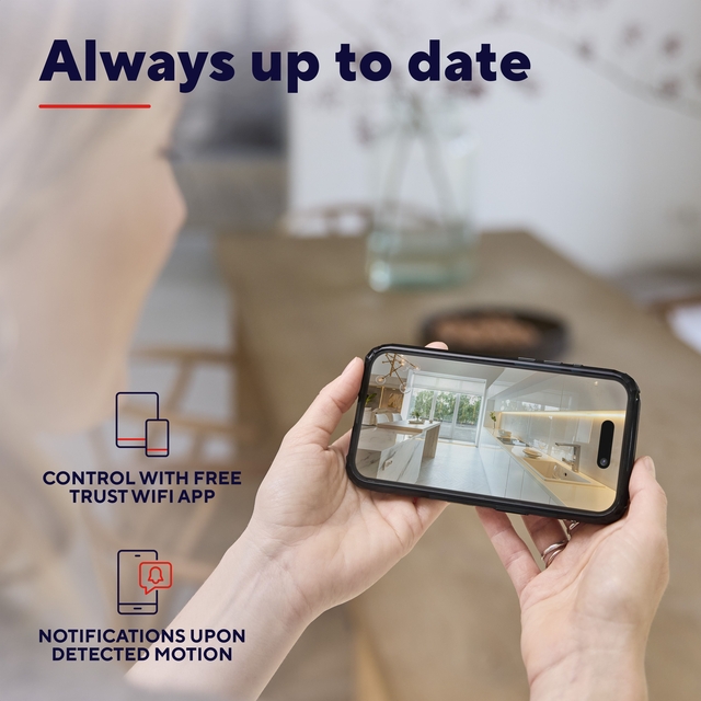 smartphone, telefoon, bewaking, binnen, keuken
