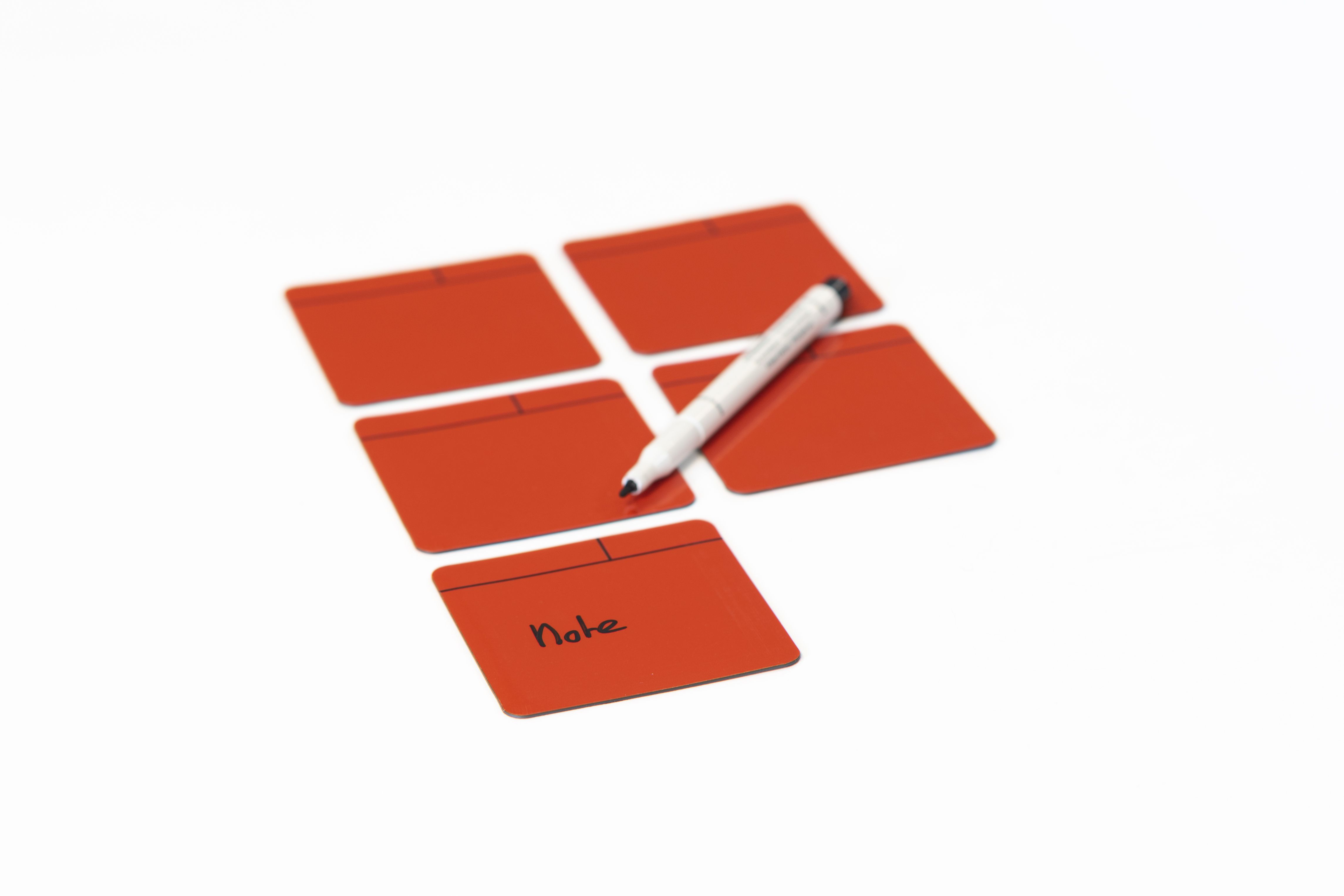 Magneetfolie Scrum rood, set van 5 stuks - 100x100 mm