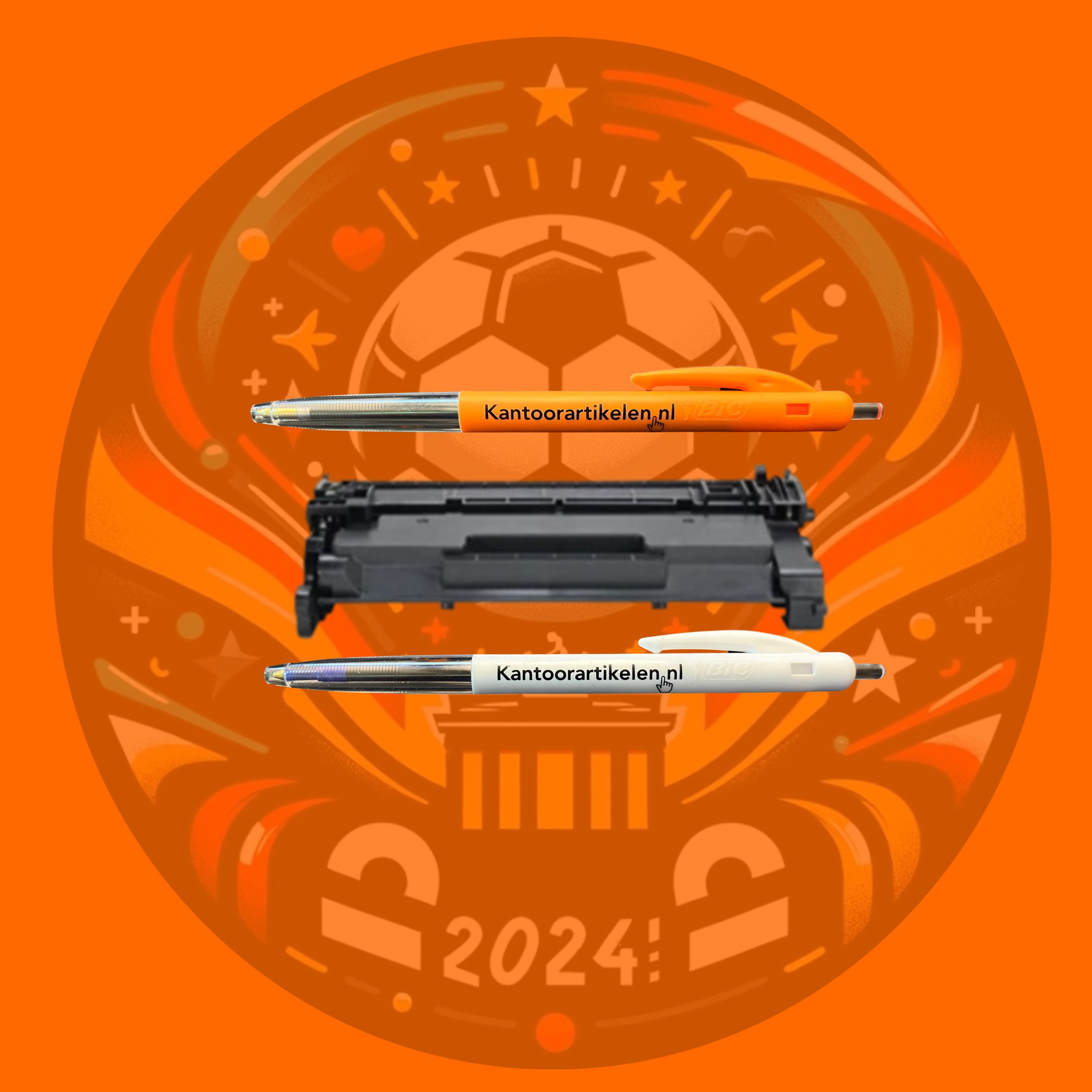 De huismerktoner van KantoorArtikelen.nl én de oranje pen De huismerktoner van KantoorArtikelen.nl én de oranje pen