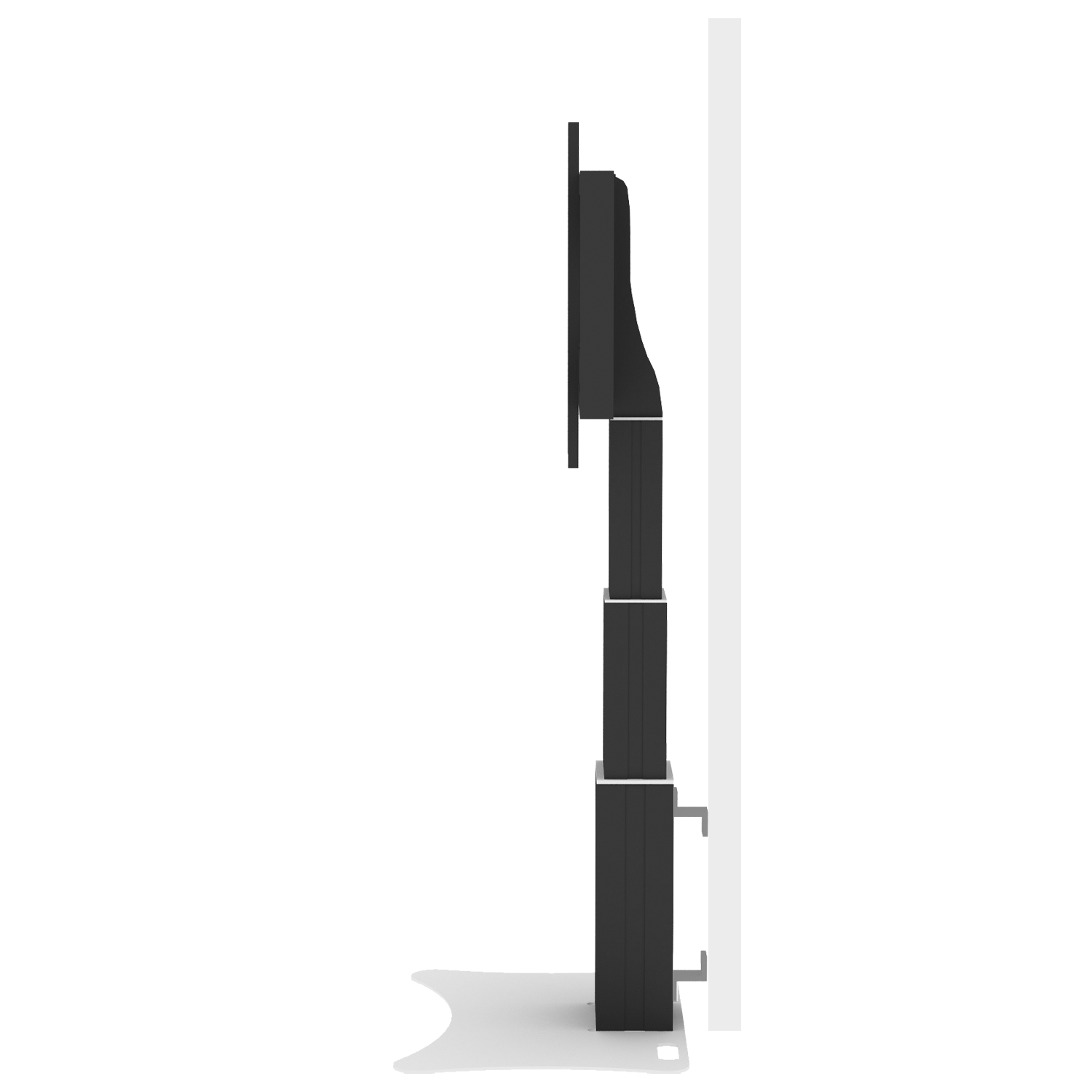Elektrisch in hoogte verstelbare monitorstandaard met 70 cm slag