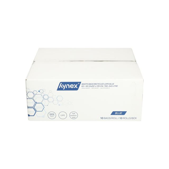 waste bags, LDPE, recycled, box, blue