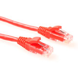 ACT Rode 10 meter U/UTP CAT6 patchkabel component level met RJ45 connectoren