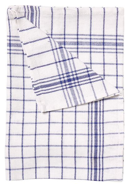 Theedoek ruit blauw_wit 70x70cm per stuk