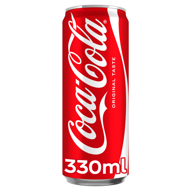 coca-cola, blik, ronde blik, 330ml, frisdrank