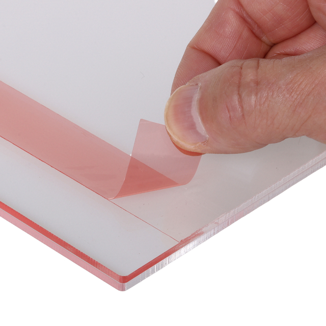 vinyl, clear sheet, plastic sheet, peel-and-stick, transparent pink