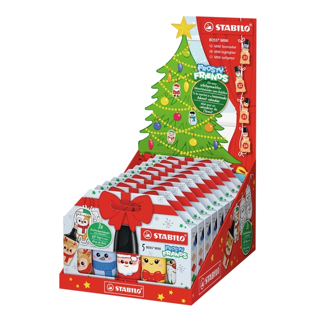 miniature markers, textmarkers, frosty friends, calendar, set of 5