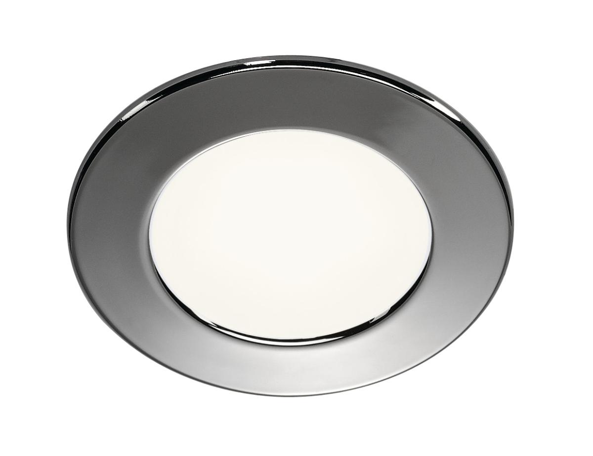 plafondlamp, ringvormig, chroom, diffuus licht, inbouw/oppervlakte