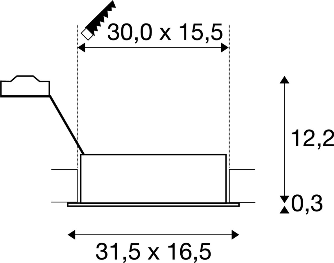 NEW TRIA ES111 2 SQUARE zwart 2xGU10 klemveren