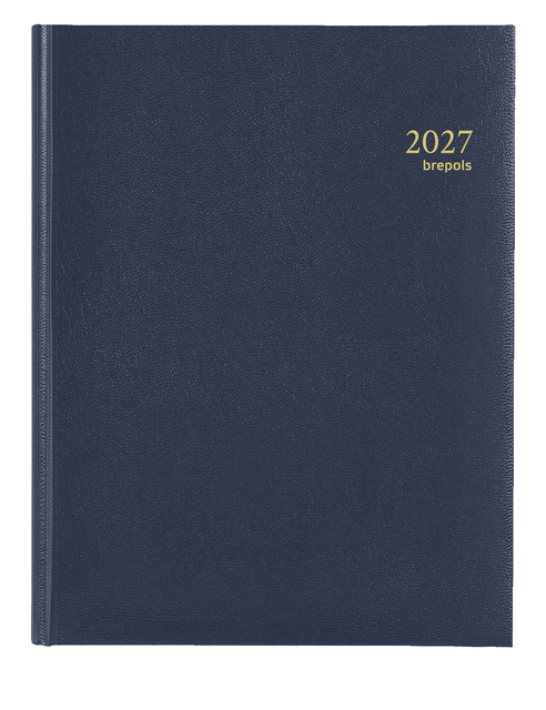 planner, notitieblok, 2027, leren, blauw