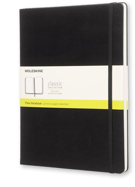 Notitieboek Moleskine XL 190x250mm blanco hard cover zwart