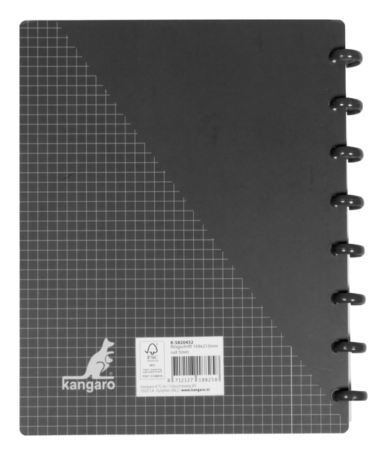 spiraaloboek, notitieboek, kantlijn, grid, Kangaro