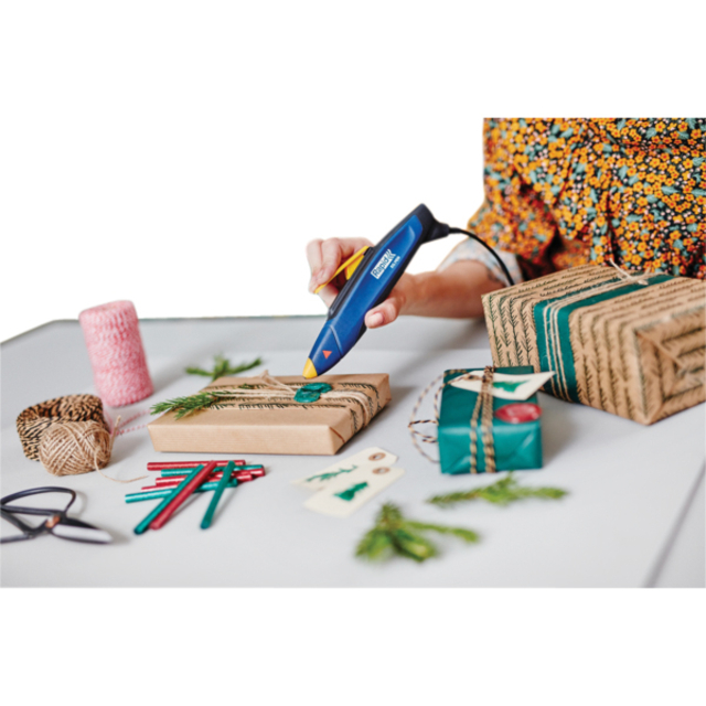 hot glue gun, gift wrap, packaging, craft supplies, decorative twine