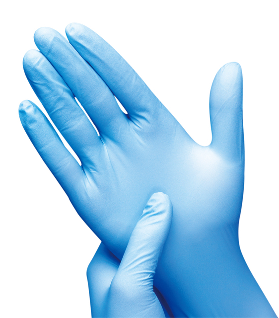 Handschoen Hynex M nitril blauw pak à 100 stuks