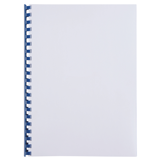 ringbinder, spiralnotebook, witte kaft, blauwe spoel, notitieboek