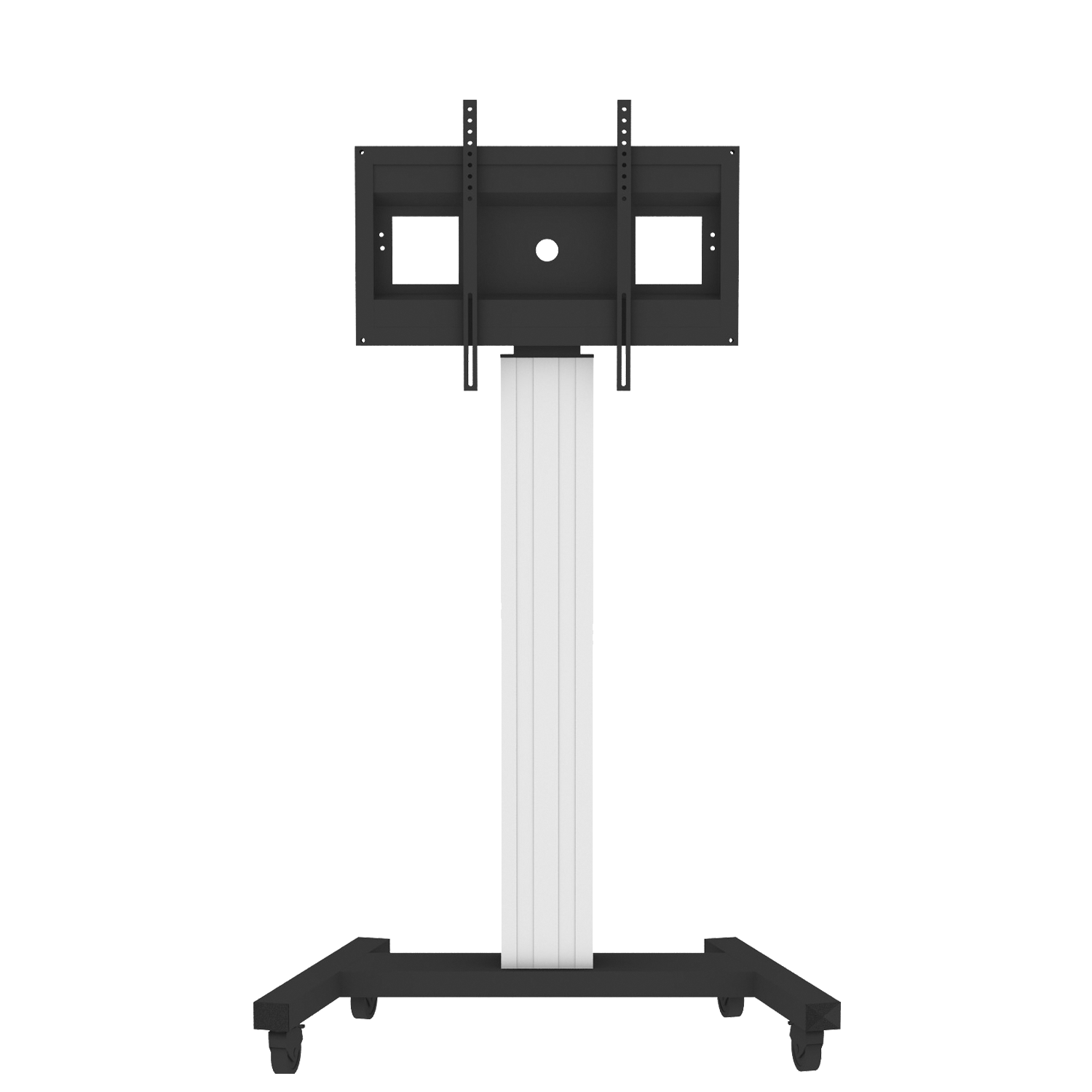 Tv-trolley, verrijdbaar statief met monitorbeugel, middendisplay 178 cm