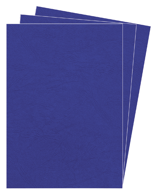 Voorblad Fellowes A4 lederlook royal blauw 25 stuks