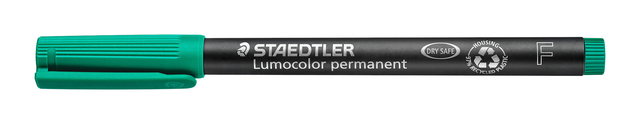 Viltstift Staedtler Lumocolor 318 permanent F groen