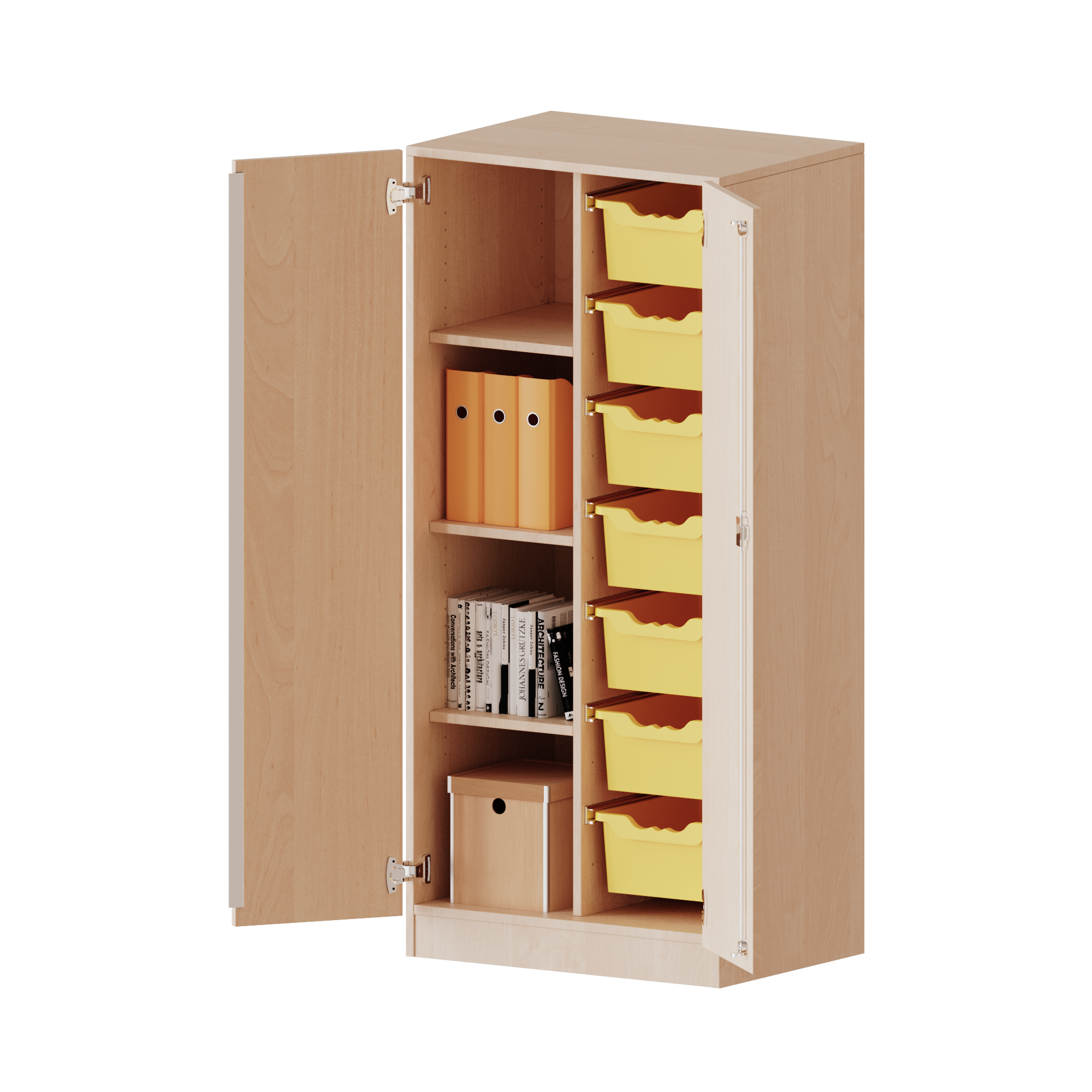 ErgoTray kast, twee rijen, 4 ordnerhoogtes - evo180 serie