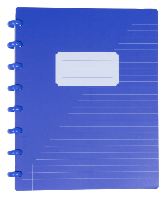 notebook, spiral bound, blue, cover, lined pages