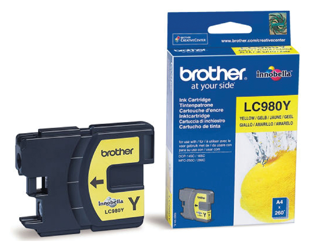 Inktcartridge Brother LC-980Y geel
