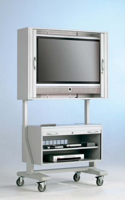 TV meubel verrijdbaar incl. 4 wielen frame grijs, meubel in grijs