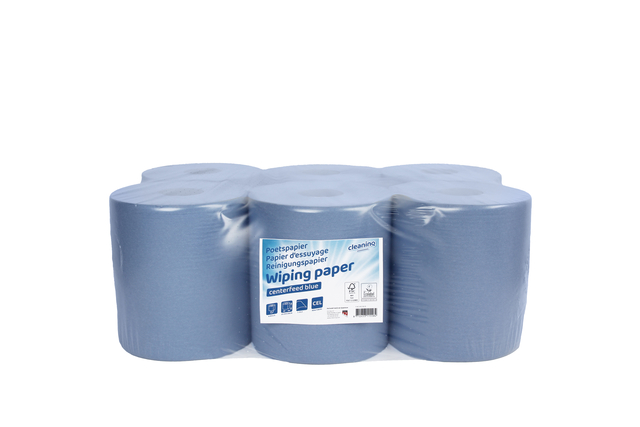 Poetspapier Cleaninq medium 1-laags 300m blauw